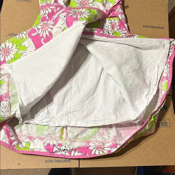 Lilly Pulitzer vintage 90s white label size 2 strapless mini dress french fried - Picture 5 of 12